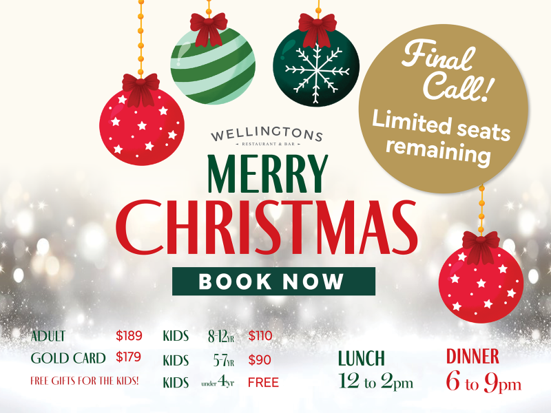 Christmas Day at Wellingtons Restaurant & Bar