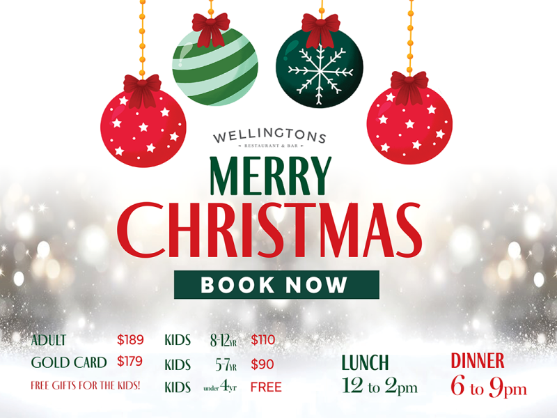 Christmas Day at Wellingtons Restaurant & Bar